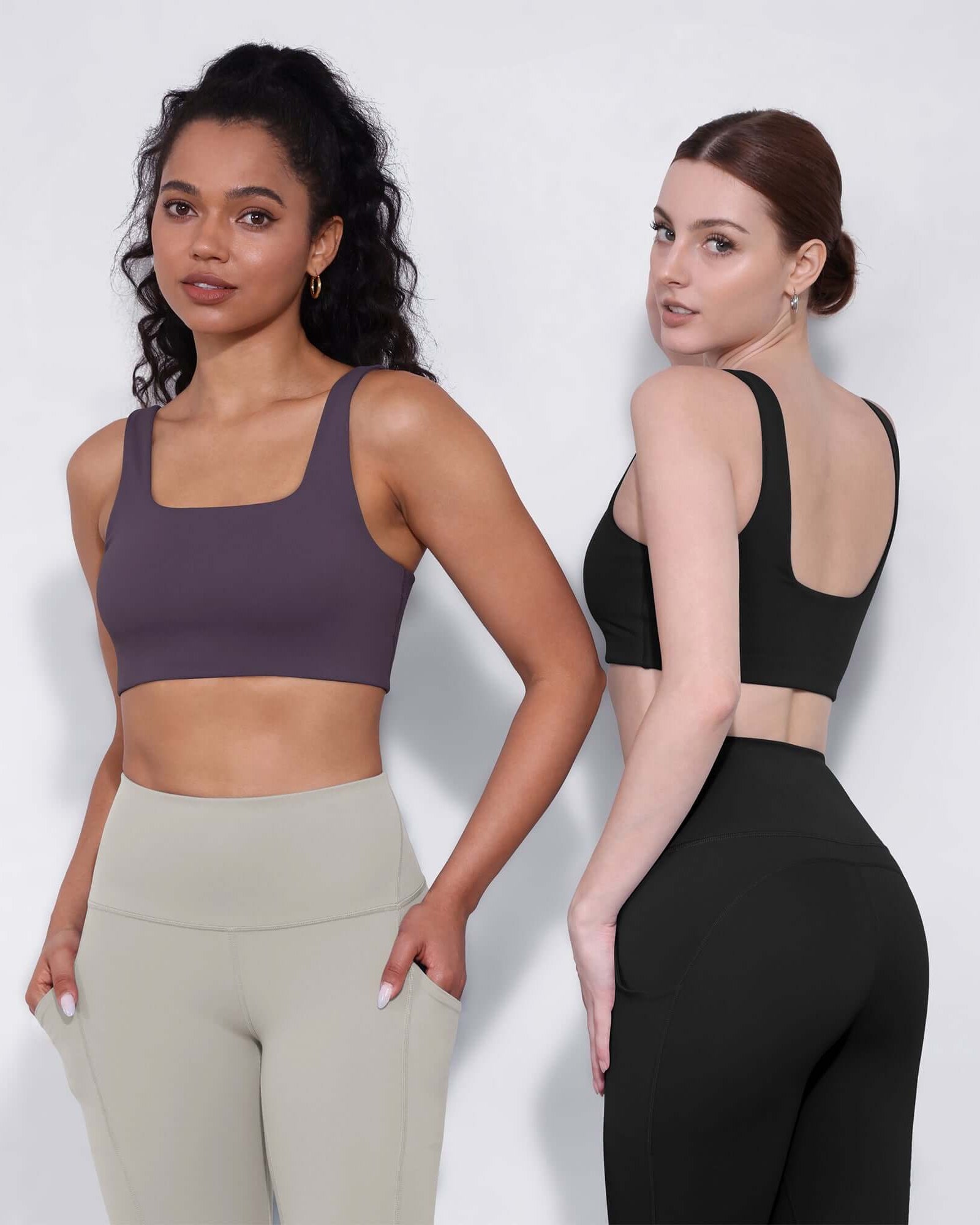 2-Pack Square Neck Sports Bra - ododos