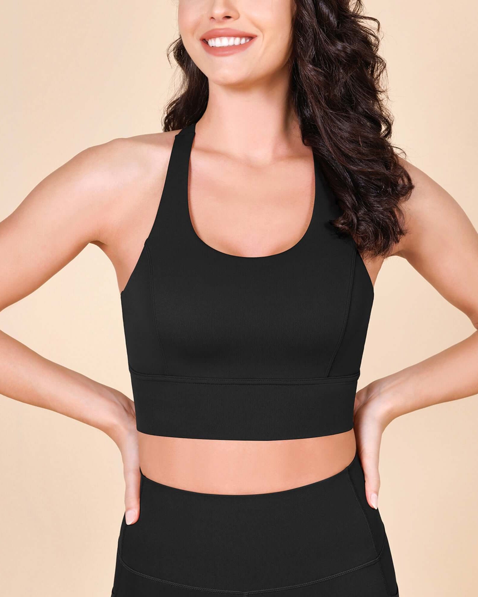 ODLEX Halter Padded Wirefree Y Racerback Workout Yoga Bra - ododos