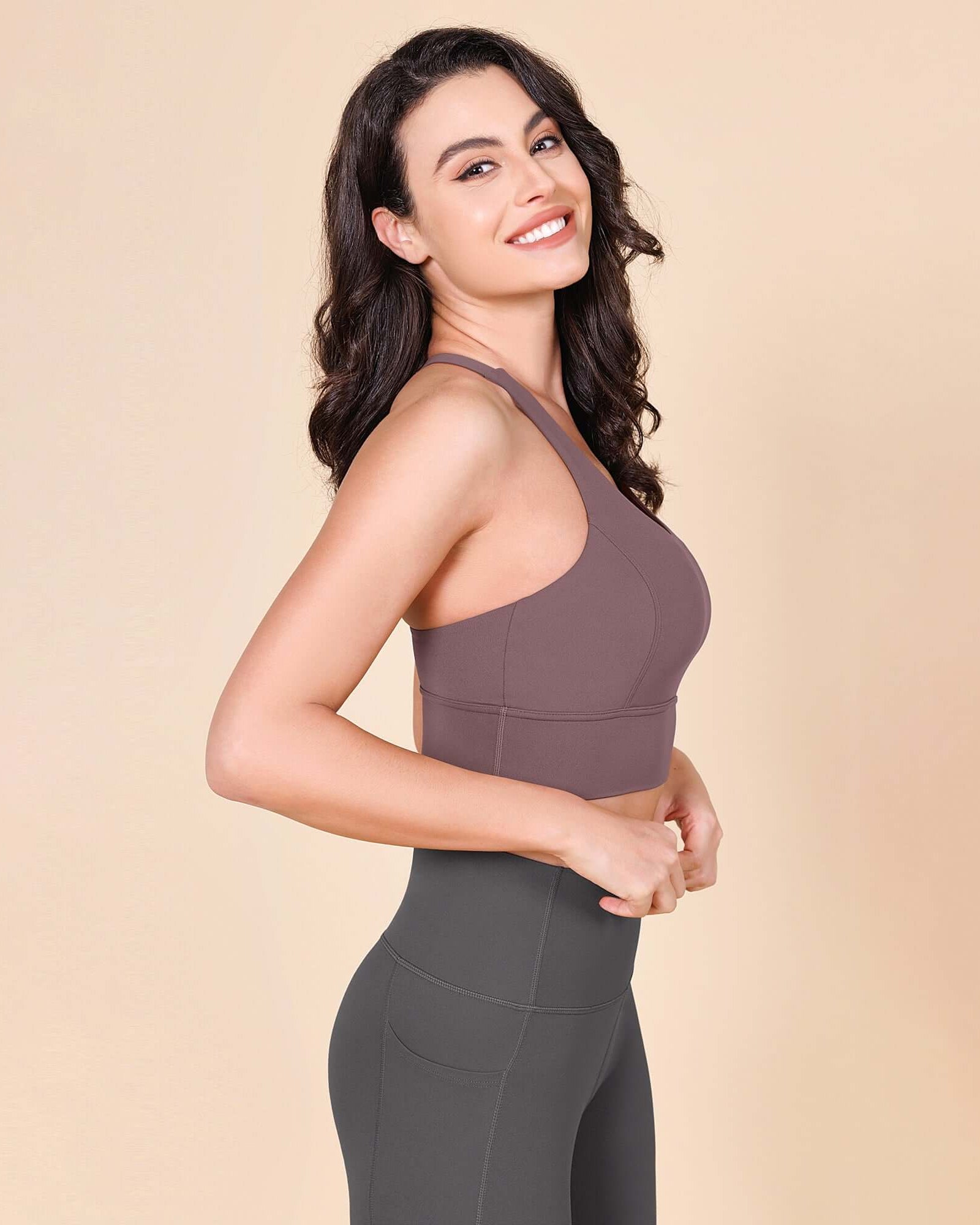 ODLEX Halter Padded Wirefree Y Racerback Workout Yoga Bra - ododos