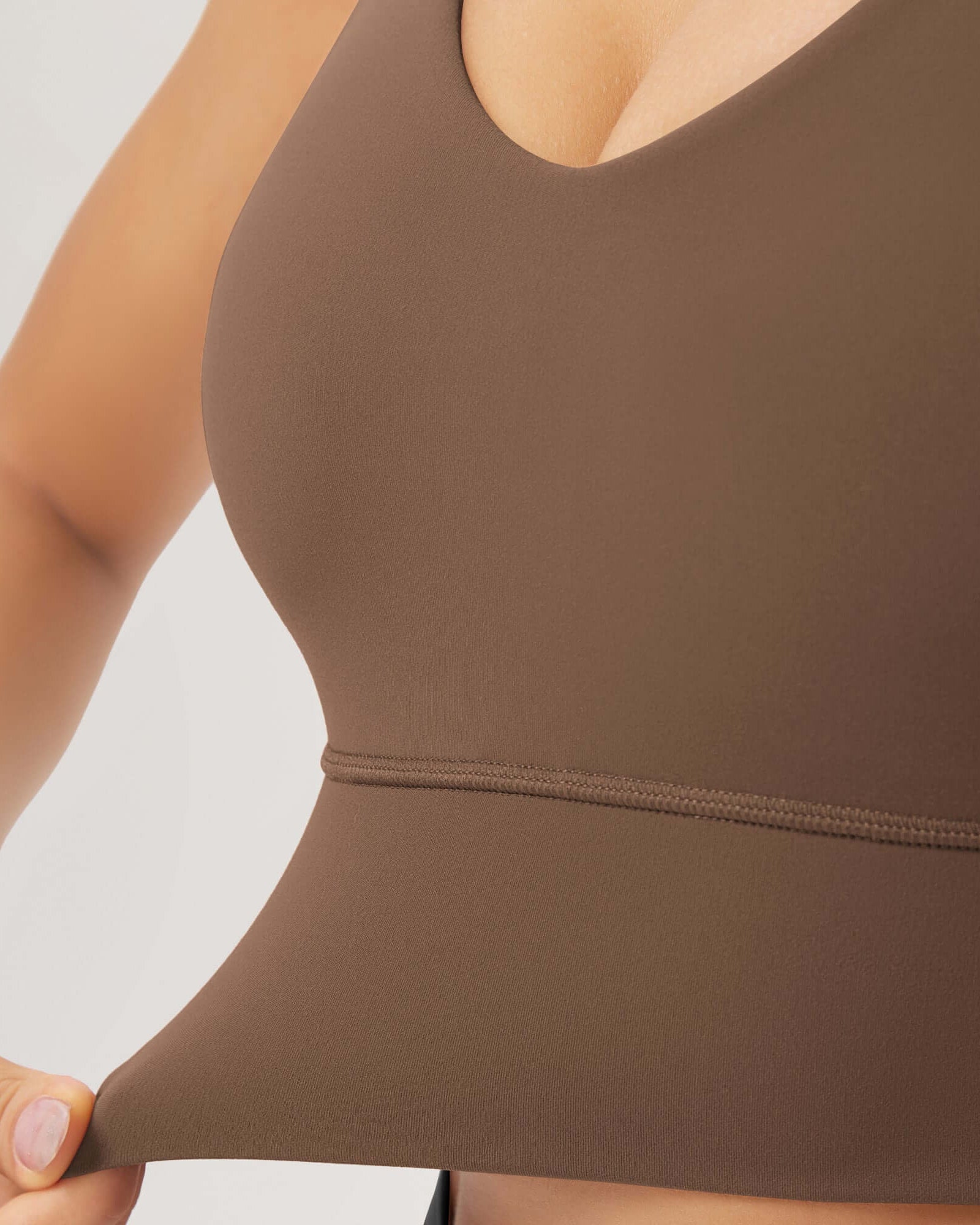 Cloud Feeling V Neck Padded Sports Bra - ododos