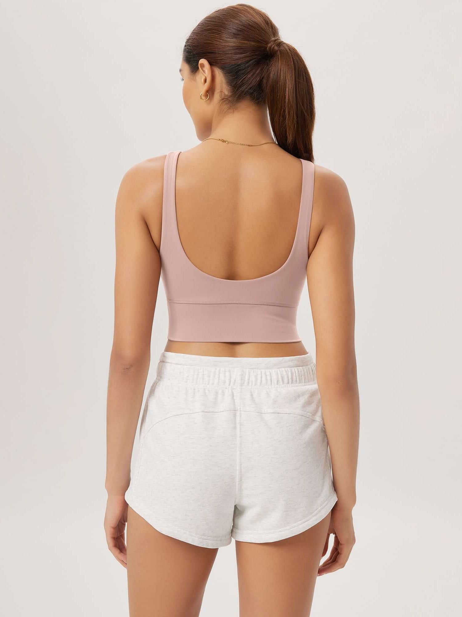 Cloud Feeling V Neck Padded Sports Bra - ododos