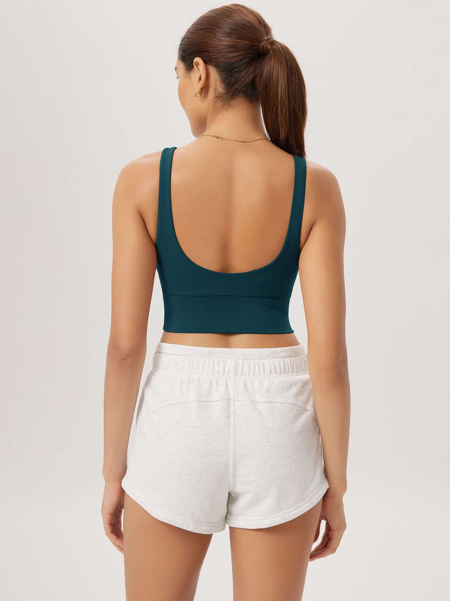 Cloud Feeling V Neck Padded Sports Bra - ododos