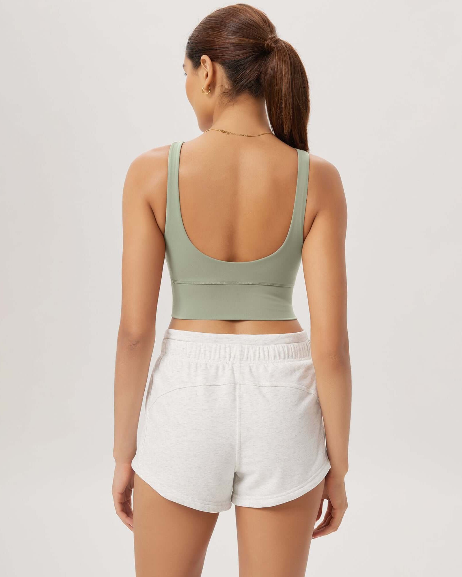 Cloud Feeling V Neck Padded Sports Bra - ododos