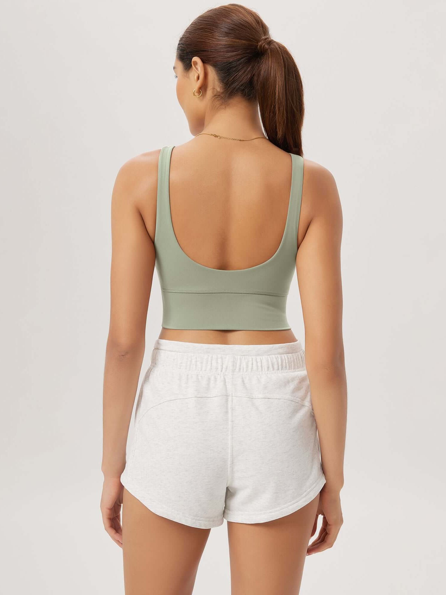 Cloud Feeling V Neck Padded Sports Bra - ododos