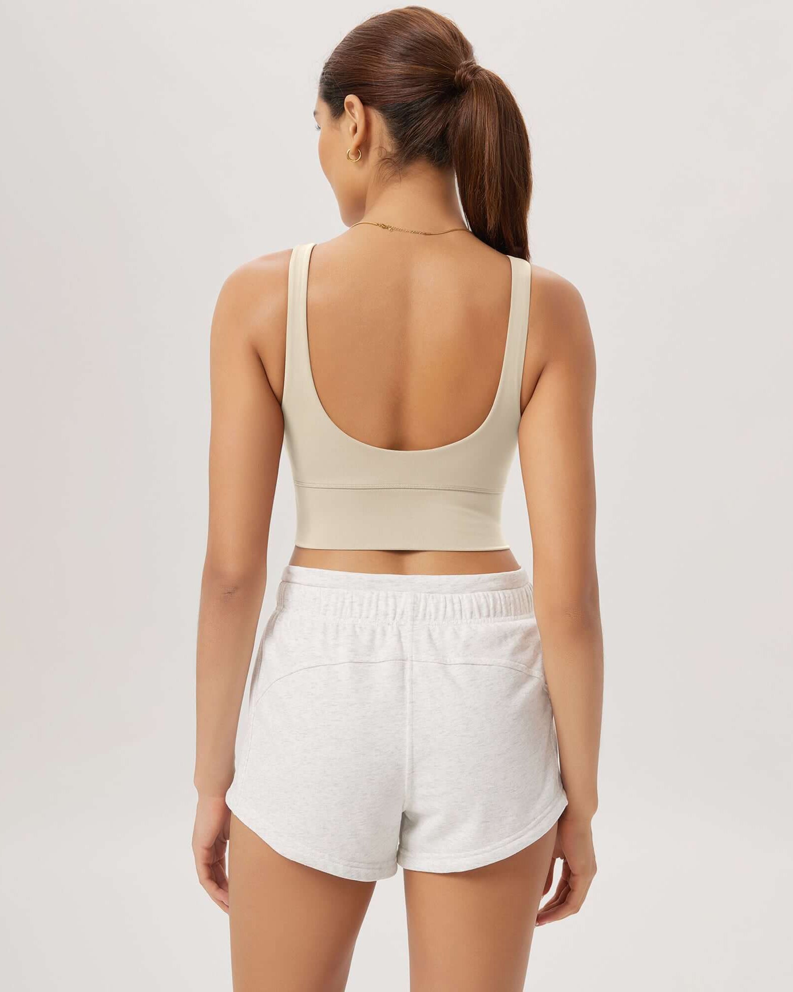 Cloud Feeling V Neck Padded Sports Bra - ododos