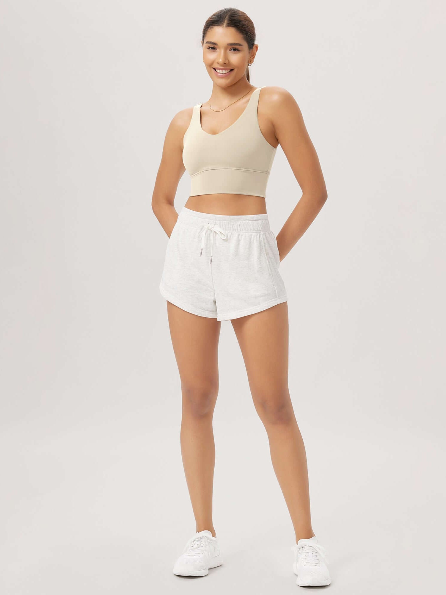 Cloud Feeling V Neck Padded Sports Bra - ododos