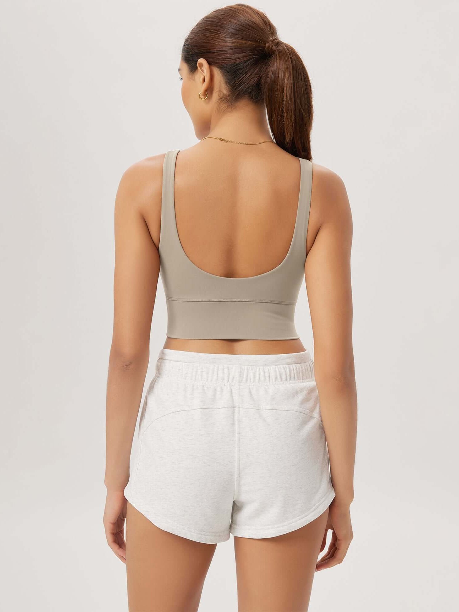 Cloud Feeling V Neck Padded Sports Bra - ododos