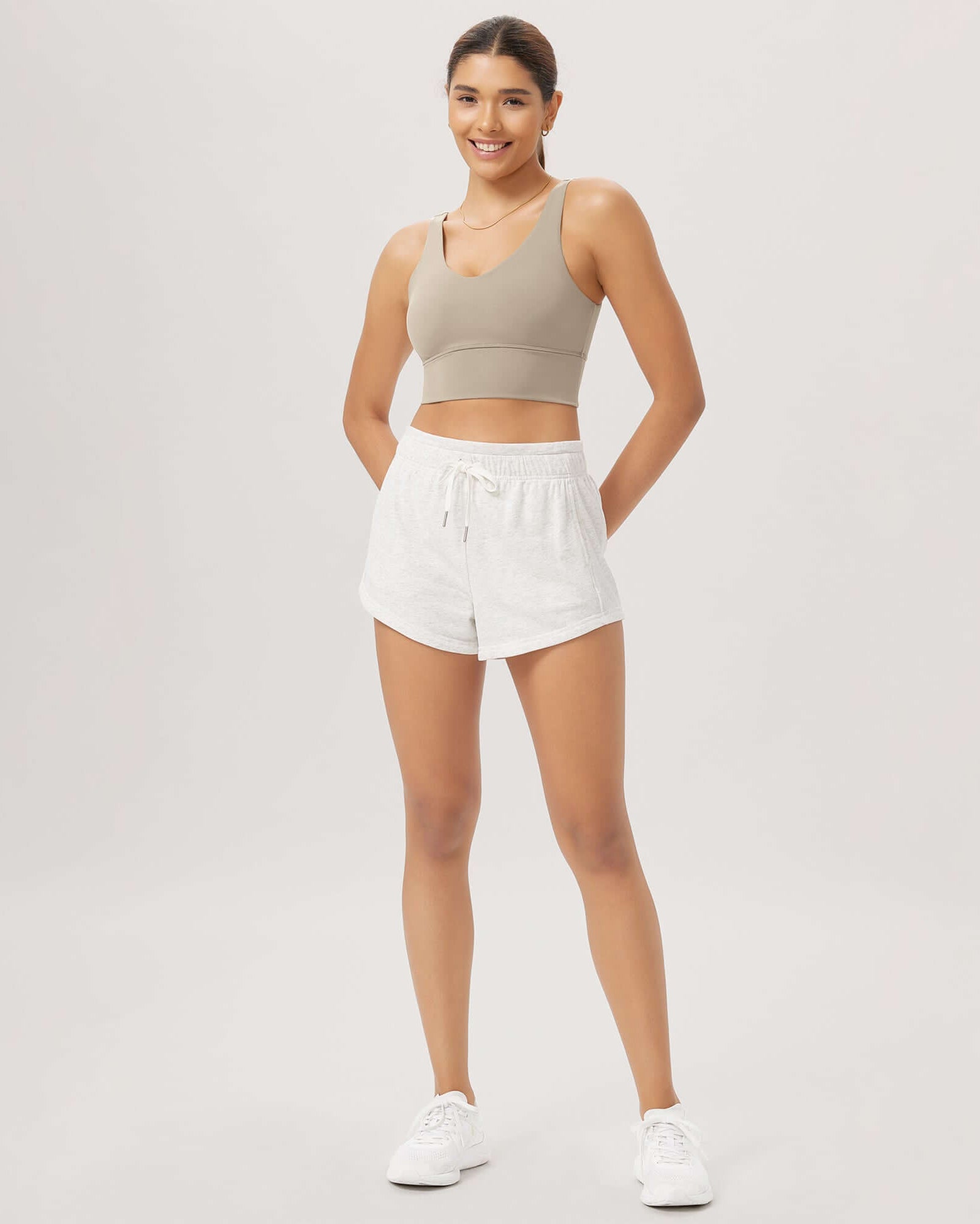 Cloud Feeling V Neck Padded Sports Bra - ododos