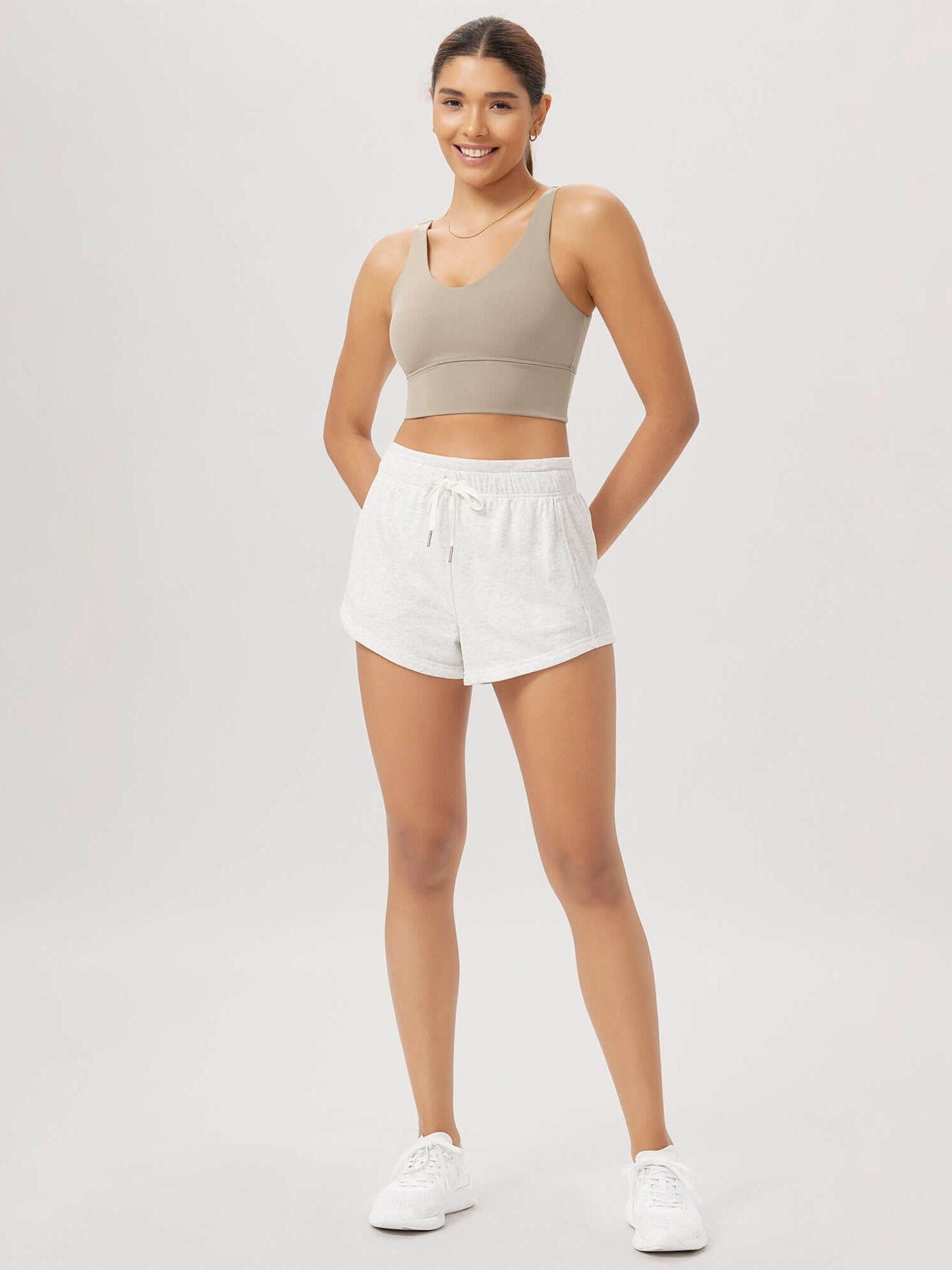 Cloud Feeling V Neck Padded Sports Bra - ododos