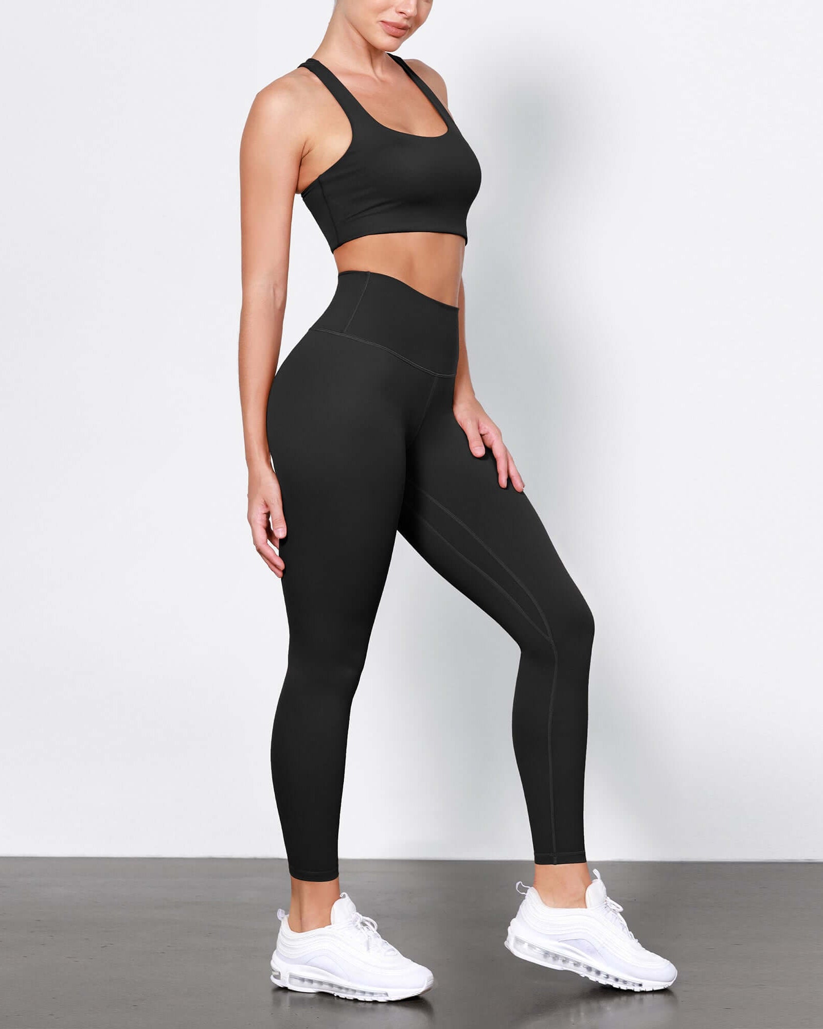 ODLIFT 25 High Waist Compression Yoga Leggings Black - ododos