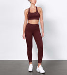 ODLIFT 25 High Waist Compression Yoga Leggings Burgundy - ododos
