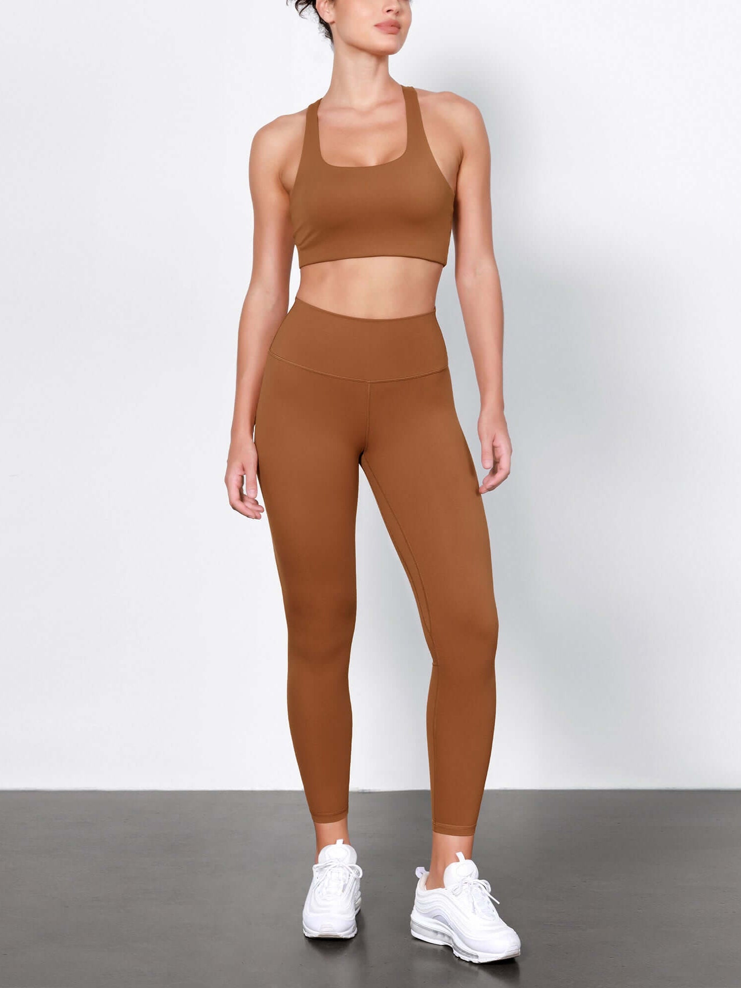 ODLIFT 25 High Waist Compression Yoga Leggings Caramel - ododos