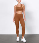 ODLIFT 25 High Waist Compression Yoga Leggings Caramel - ododos