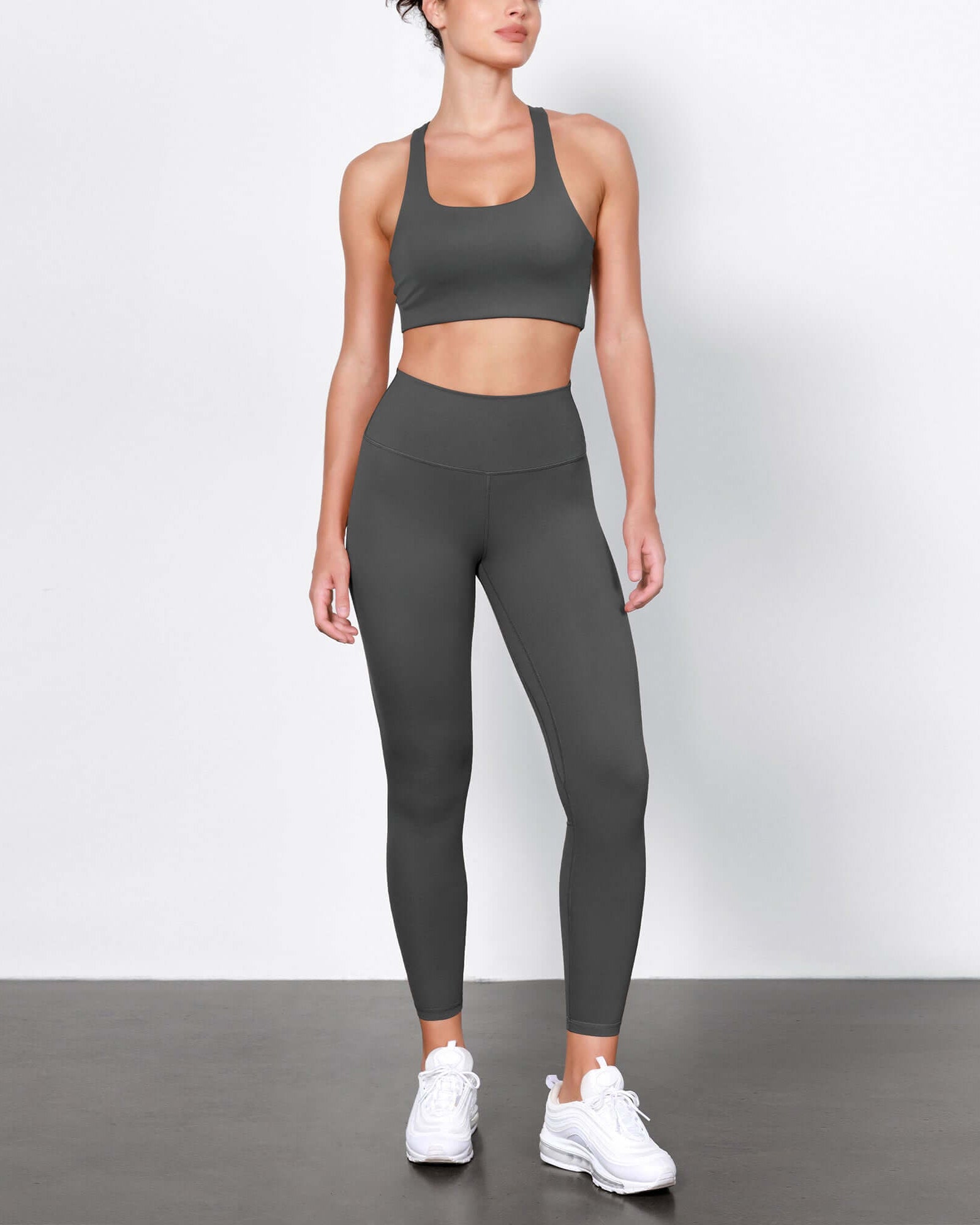 ODLIFT 25 High Waist Compression Yoga Leggings Charcoal - ododos