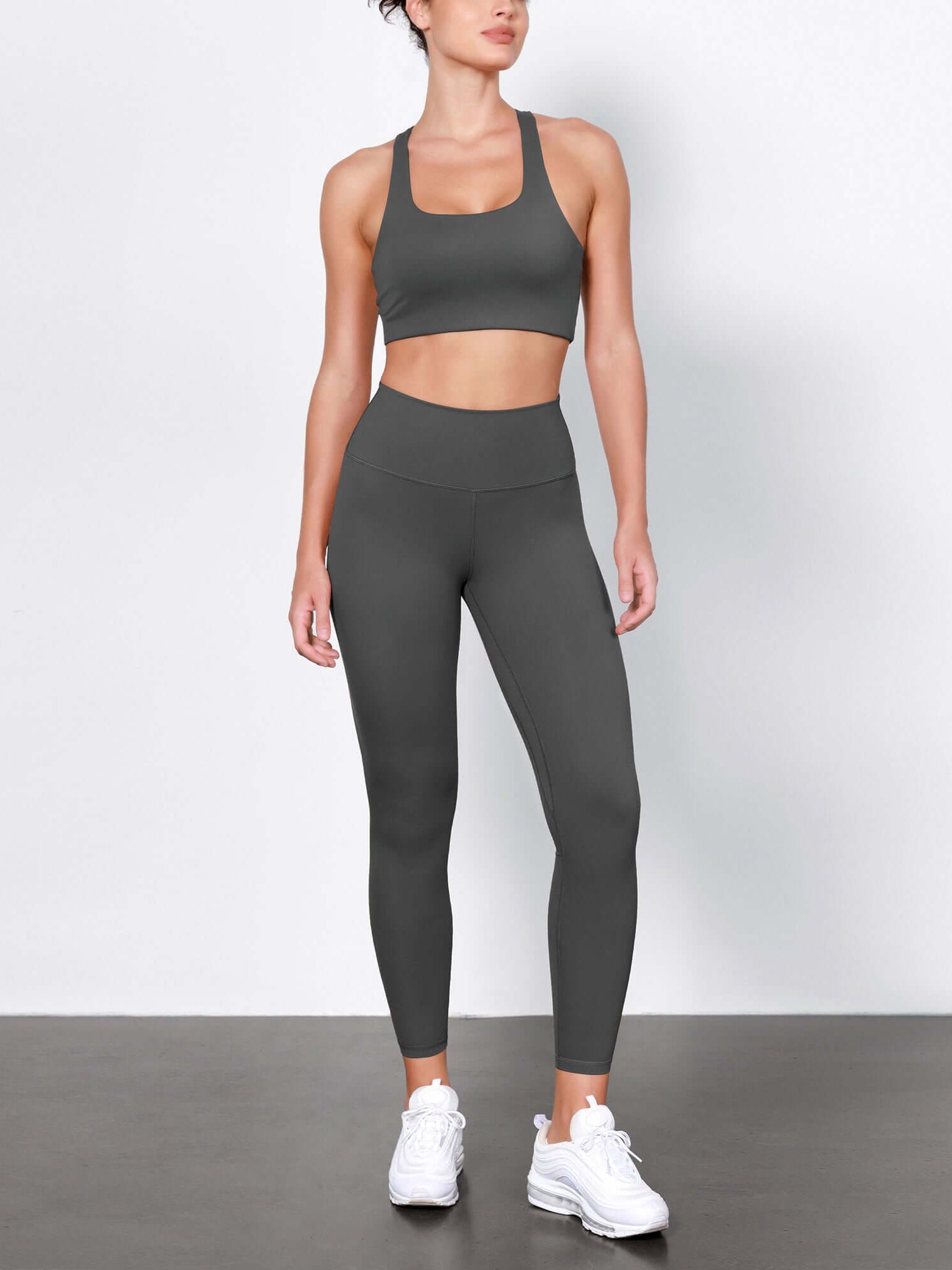 ODLIFT 25 High Waist Compression Yoga Leggings Charcoal - ododos