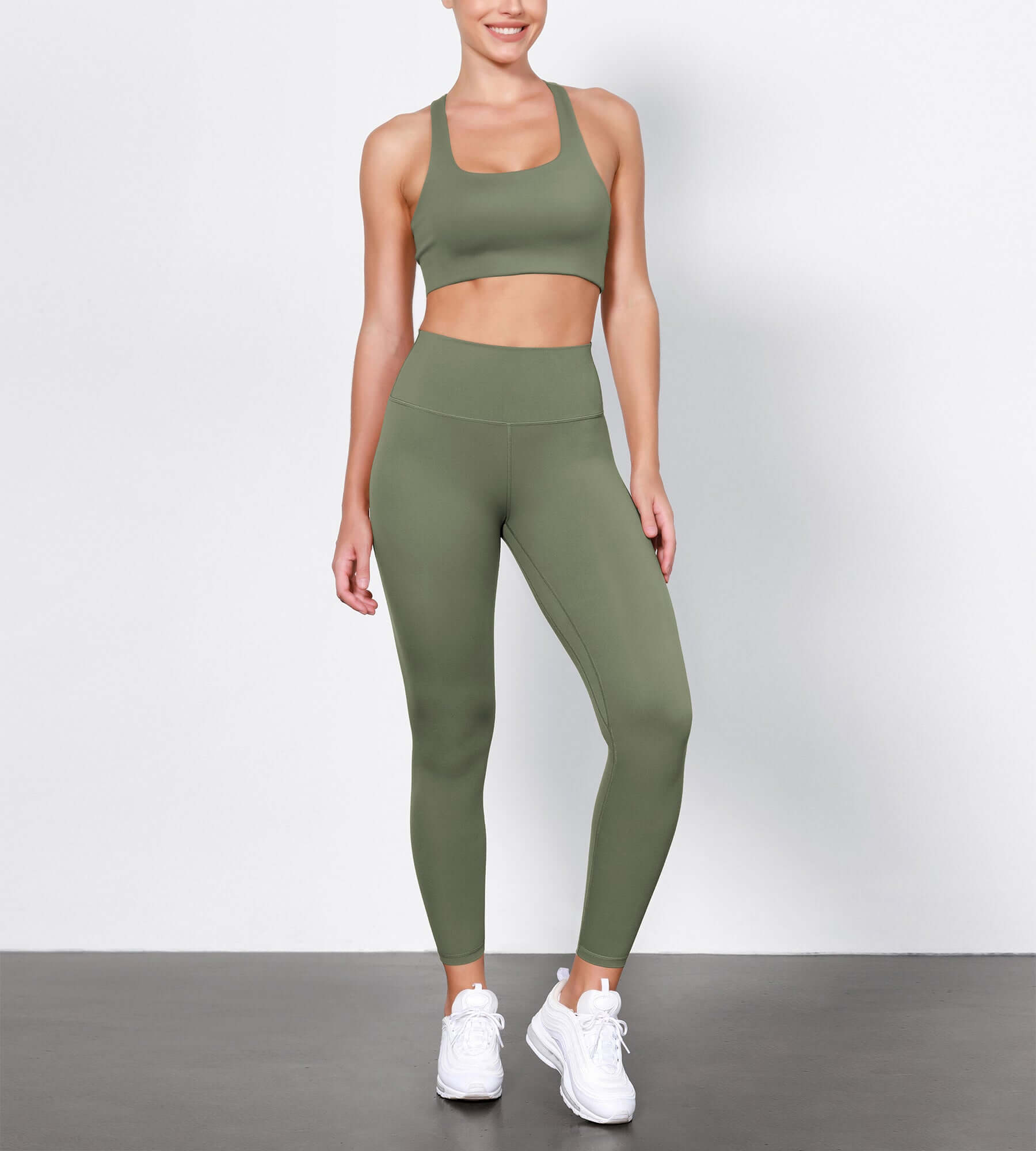 ODLIFT 25 High Waist Compression Yoga Leggings Dark Olive - ododos