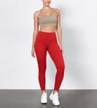 ODLIFT 25 High Waist Compression Yoga Leggings Red - ododos