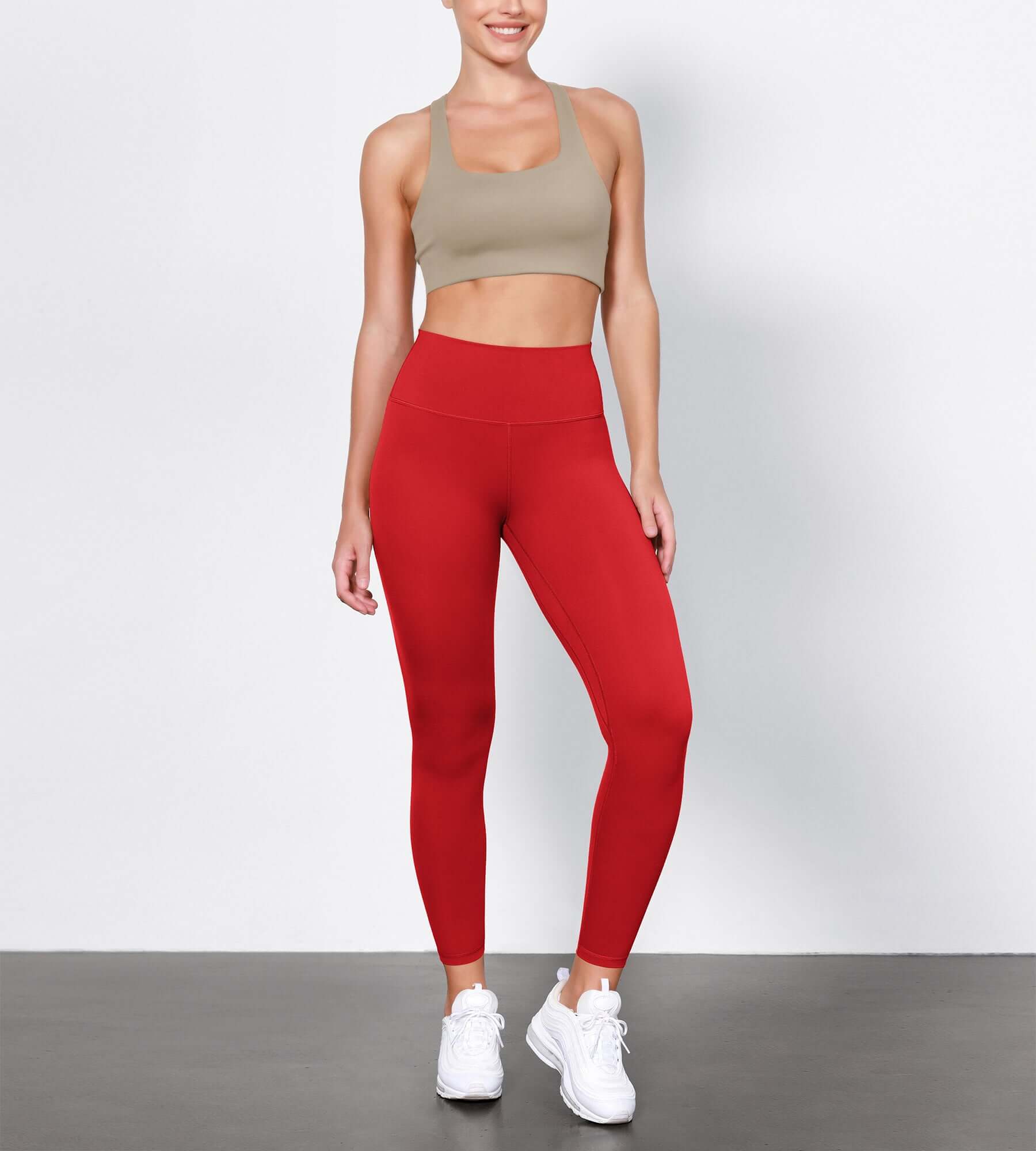 ODLIFT 25 High Waist Compression Yoga Leggings Red - ododos