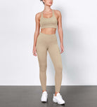 ODLIFT 28 High Waist Compression Yoga Leggings Beige - ododos