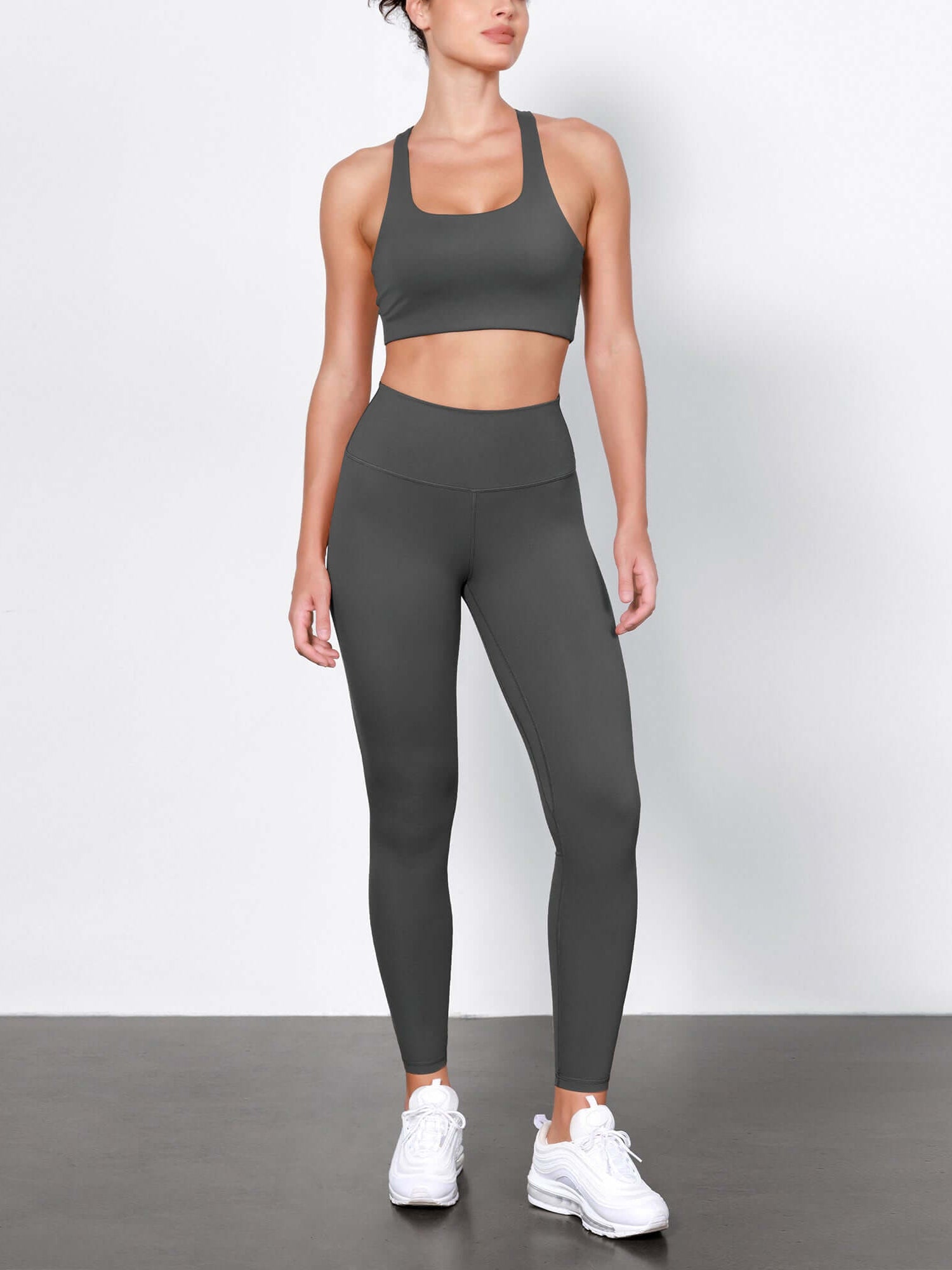 ODLIFT 28 High Waist Compression Yoga Leggings Charcoal - ododos