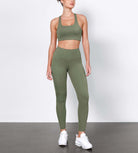ODLIFT 28 High Waist Compression Yoga Leggings Dark Olive - ododos
