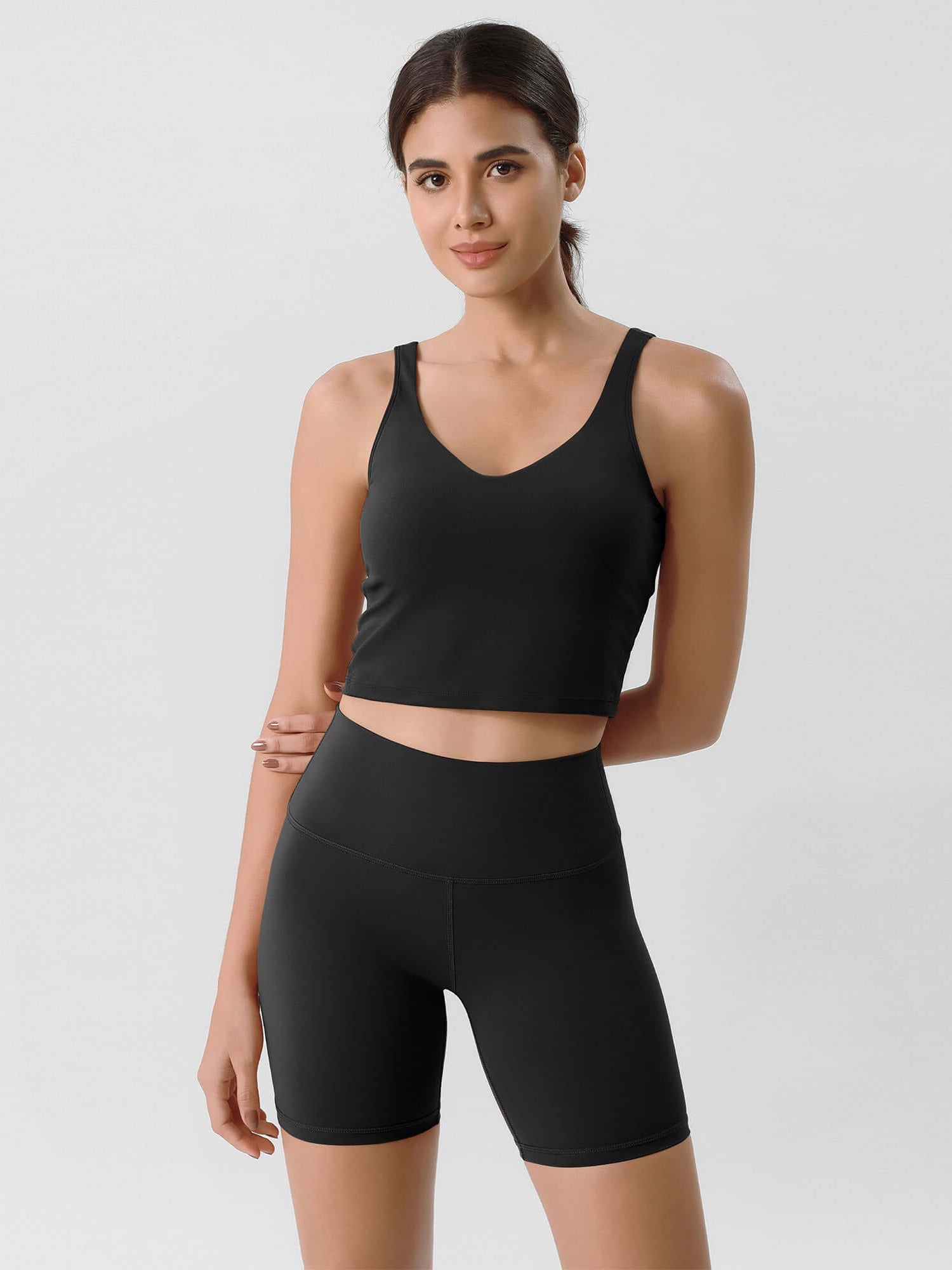 ODLIFT 6 High Waist Biker Shorts Black - ododos