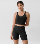 ODLIFT 6 High Waist Biker Shorts Black - ododos