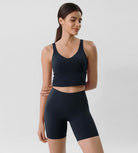 ODLIFT 6 High Waist Biker Shorts Deep Navy - ododos