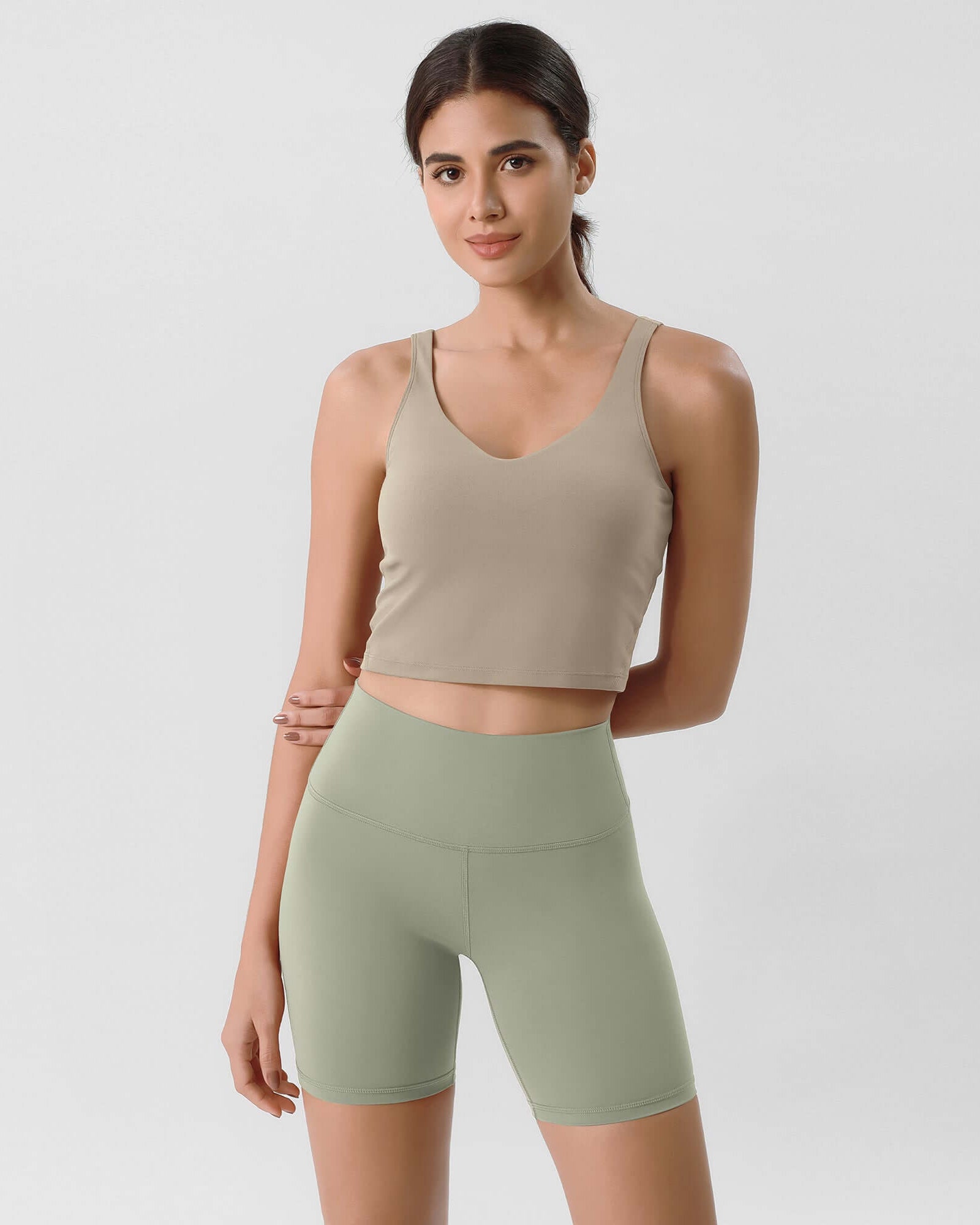 ODLIFT 6 High Waist Biker Shorts Lime Stone - ododos