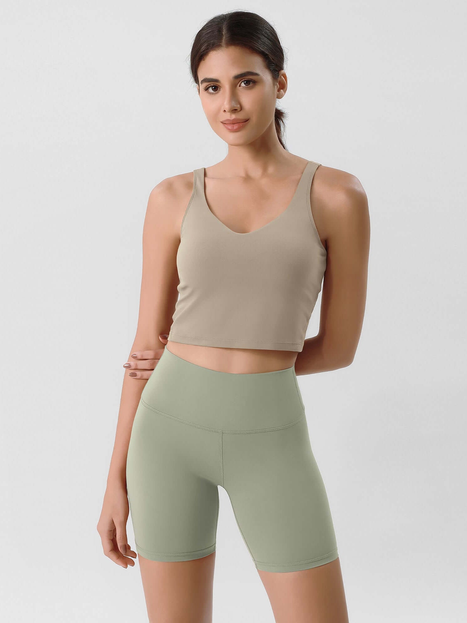 ODLIFT 6 High Waist Biker Shorts Lime Stone - ododos