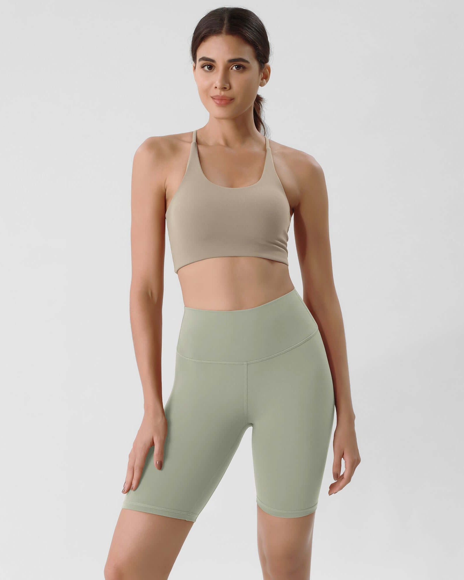 ODLIFT 8 High Waist Biker Shorts Lime Stone - ododos