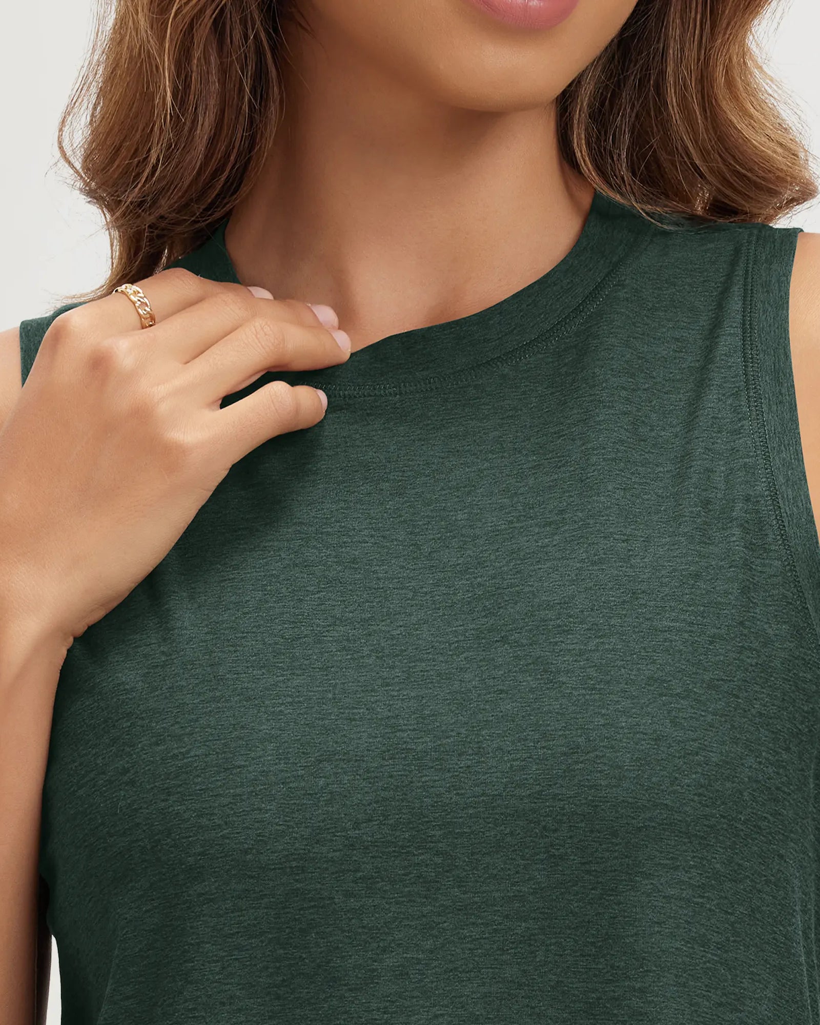 ODODOS Stratum Women's Performance Tank in soft fabric with crew neck design.