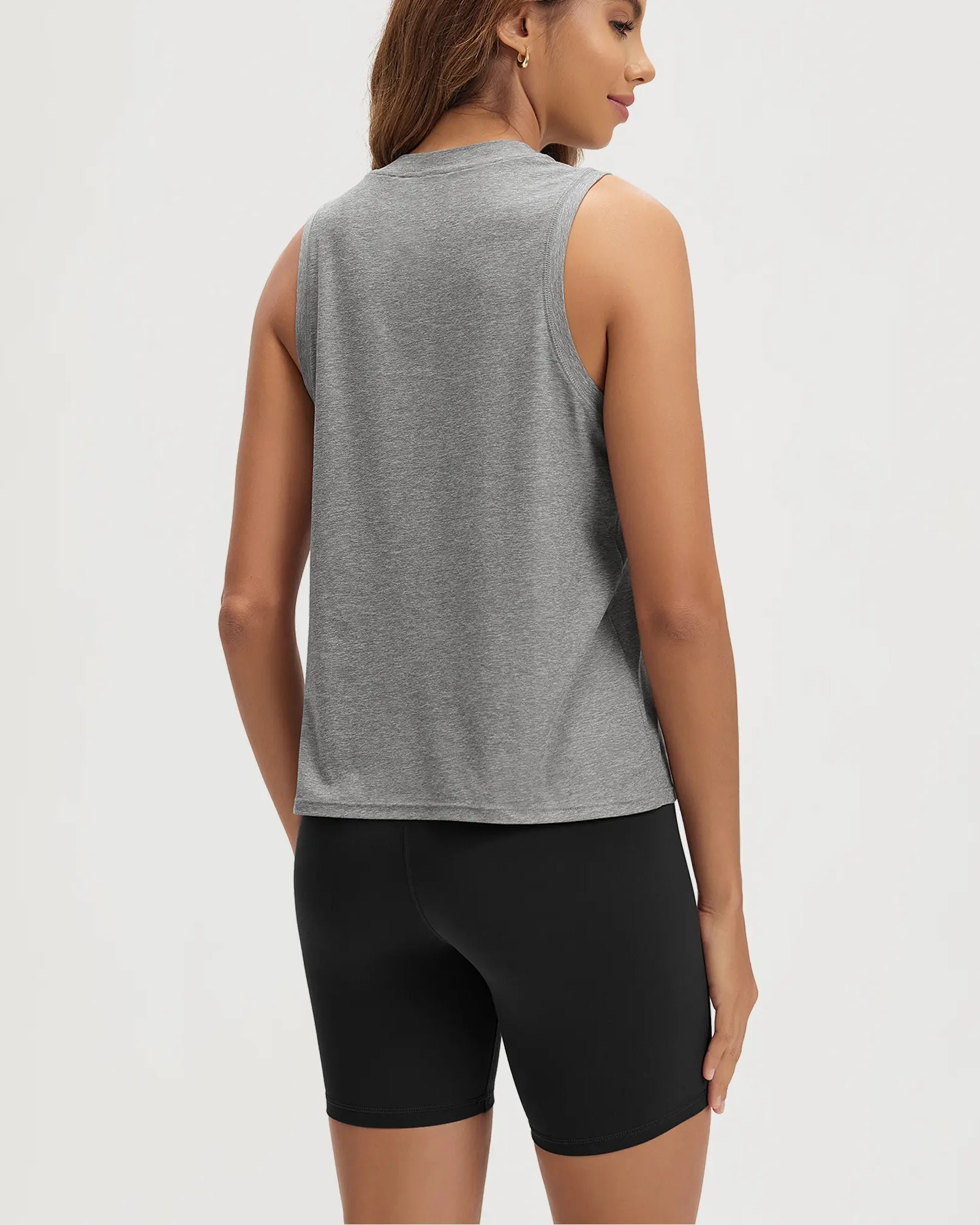 ODODOS Stratum Women's performance tank showing back view with soft fabric and athletic fit.