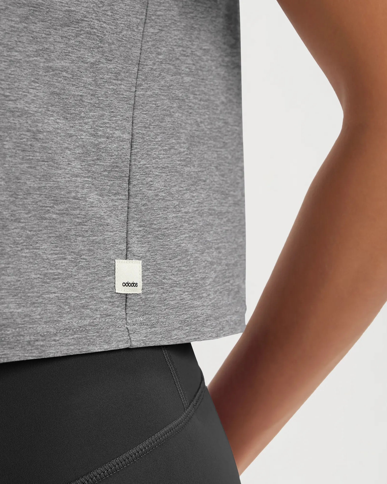 ODODOS Stratum Women's Performance Cropped Tee in soft fabric, ideal for summer workout wear.