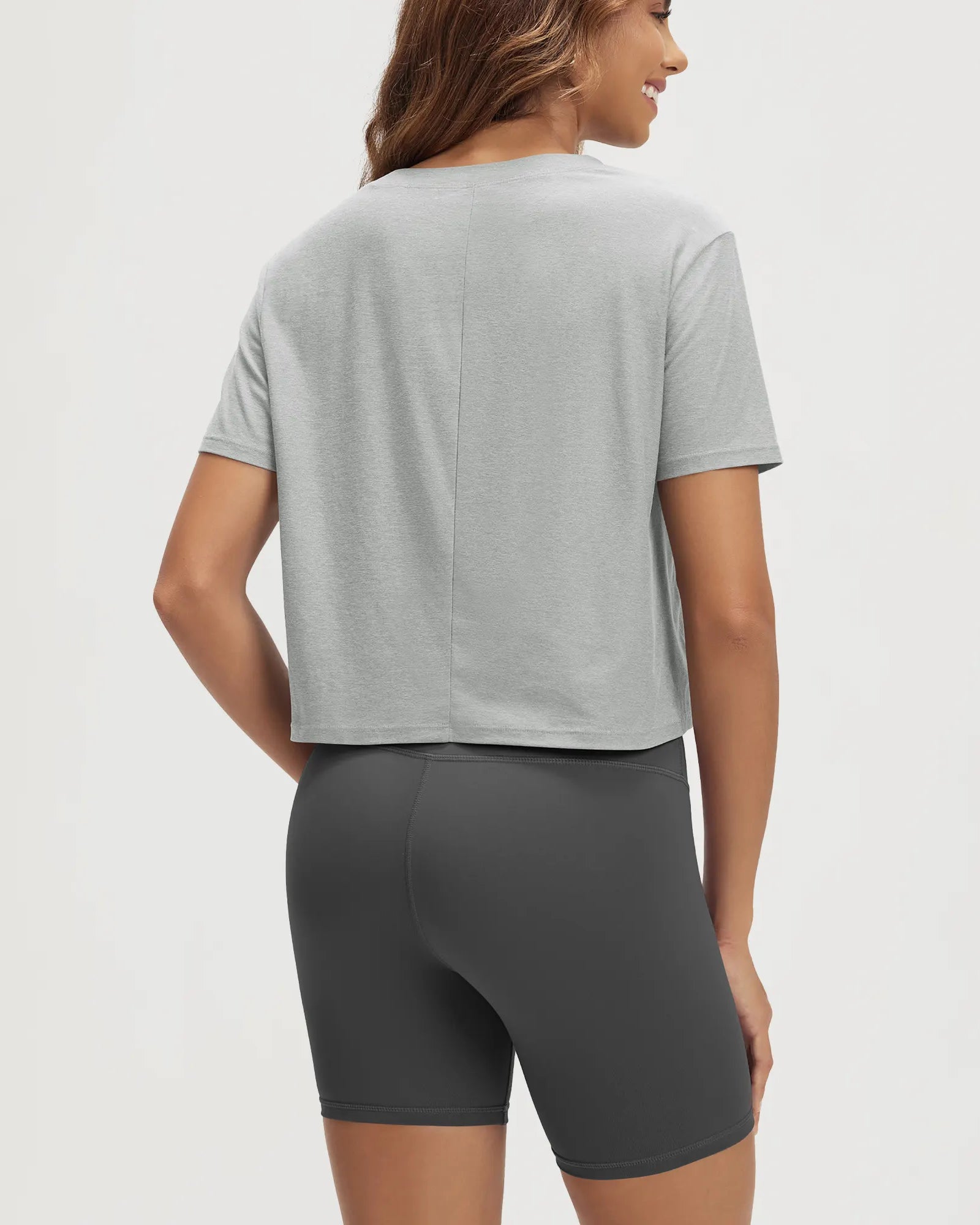 ODODOS Stratum Women's Performance Cropped Tee with soft fabric and athletic fit