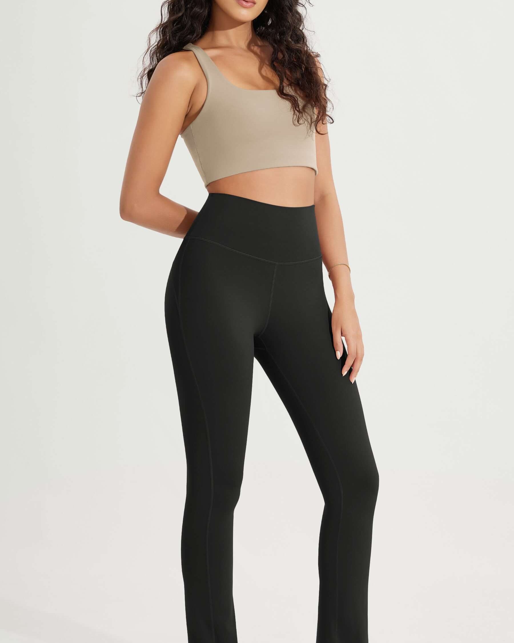 28 High Waist Casual Straight Leg Pants with Back Pocket - ododos