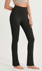 28 High Waist Casual Straight Leg Pants with Back Pocket - ododos