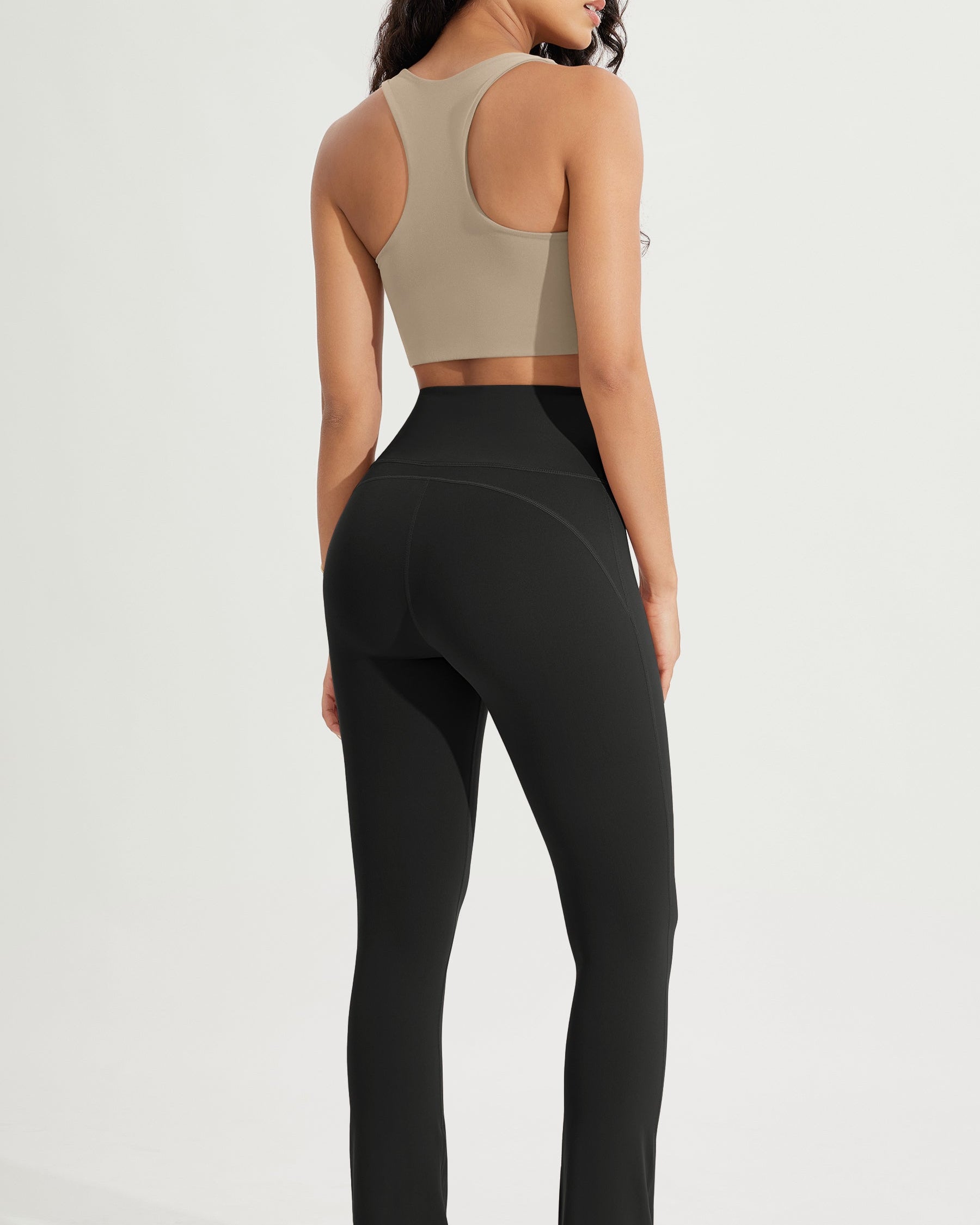 28 High Waist Casual Straight Leg Pants with Back Pocket - ododos