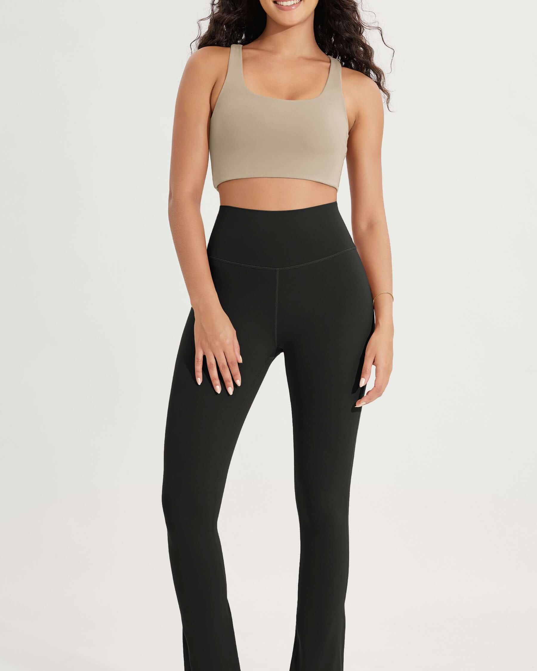 28 High Waist Casual Straight Leg Pants with Back Pocket - ododos