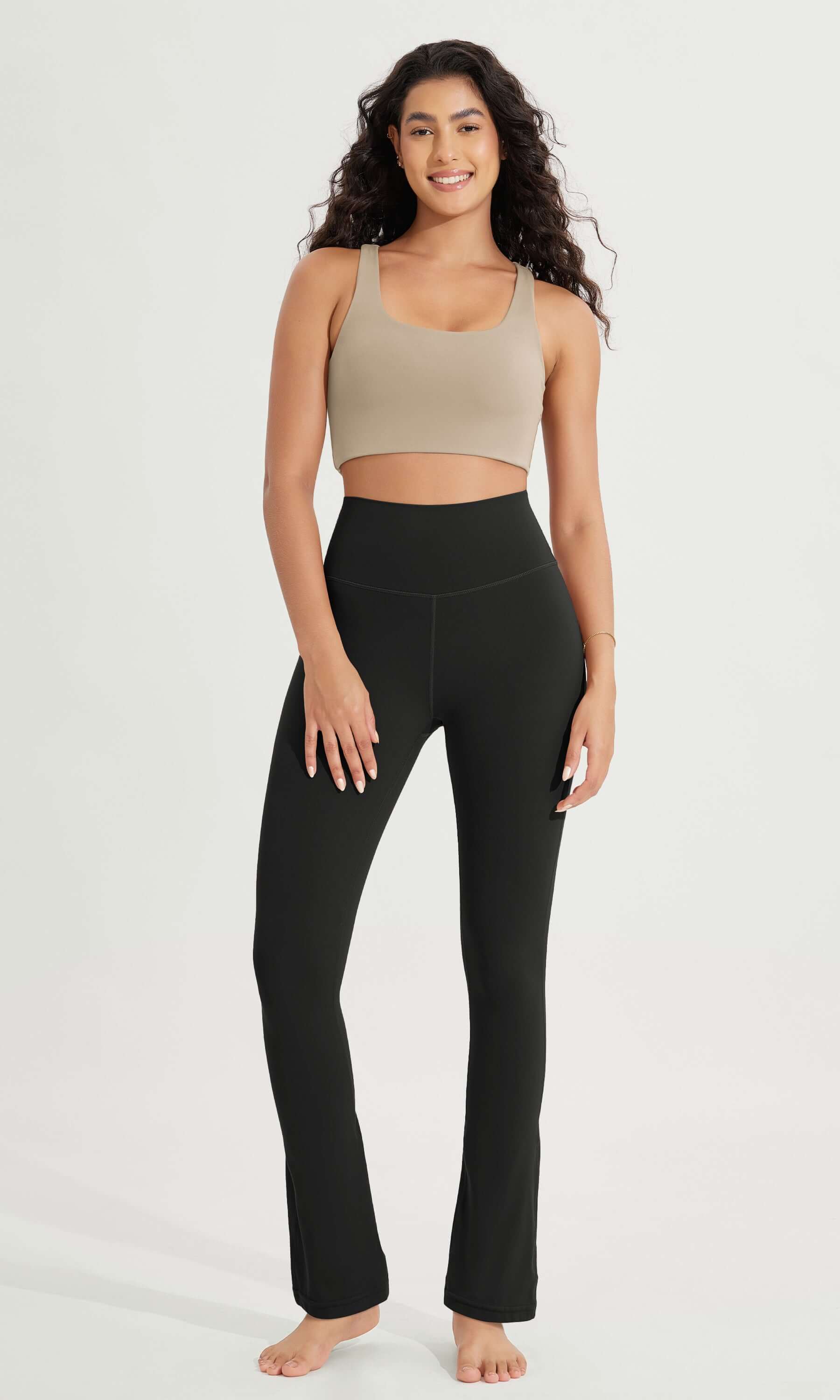 28 High Waist Casual Straight Leg Pants with Back Pocket - ododos
