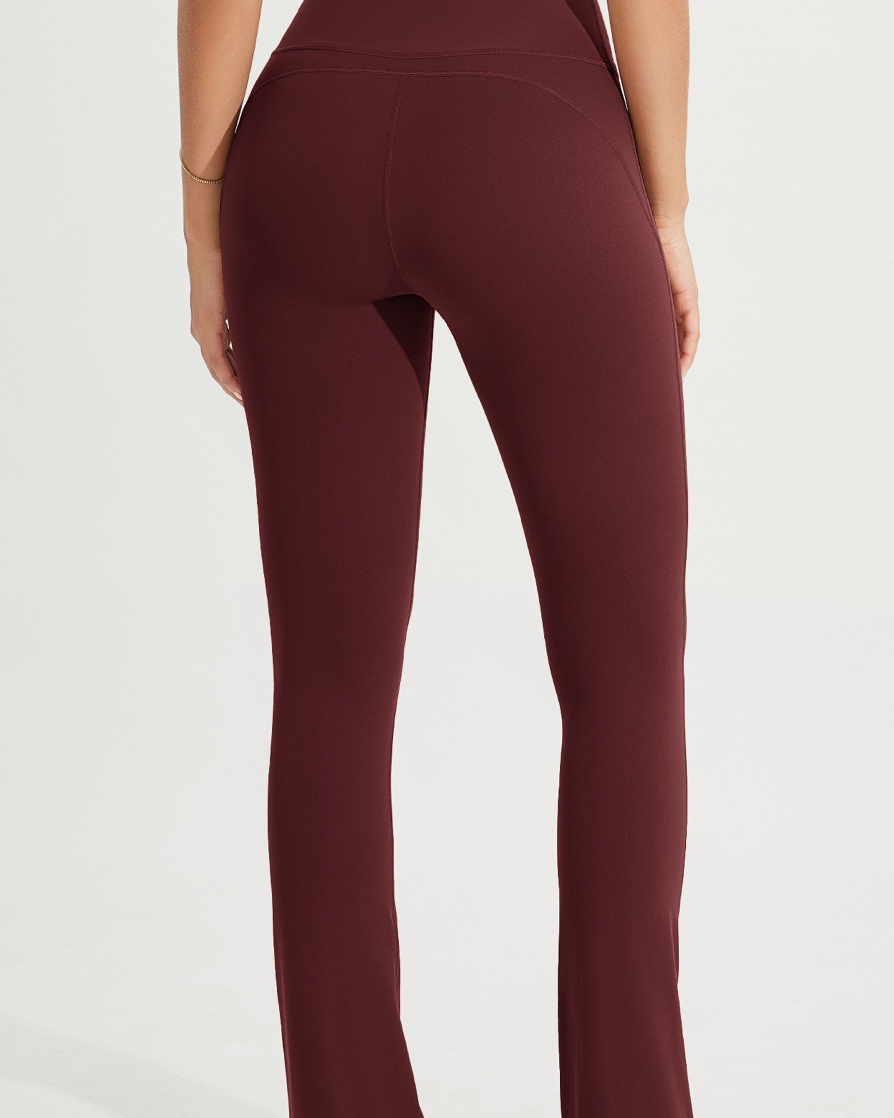 28 High Waist Casual Straight Leg Pants with Back Pocket - ododos