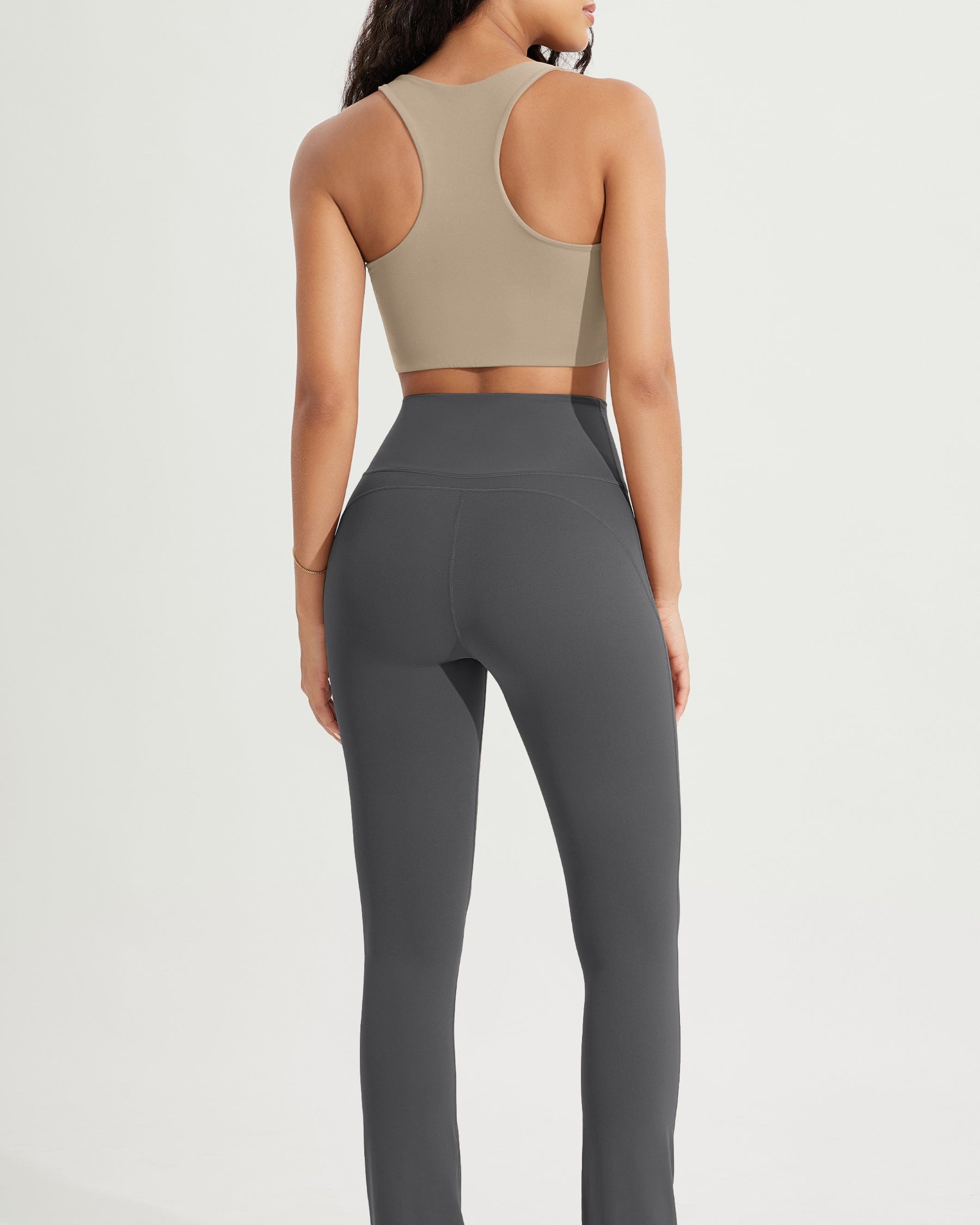 28 High Waist Casual Straight Leg Pants with Back Pocket - ododos