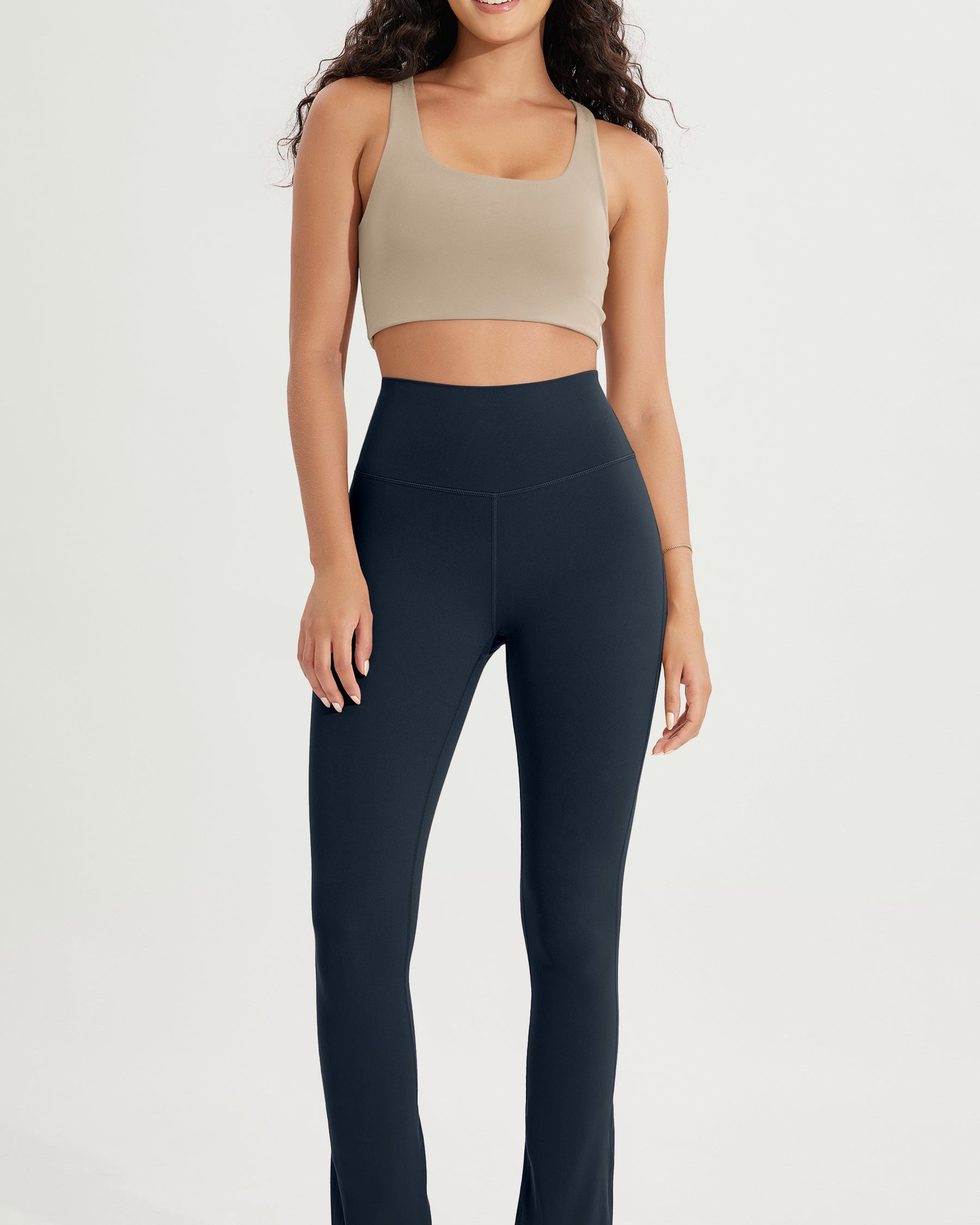 28 High Waist Casual Straight Leg Pants with Back Pocket - ododos