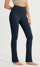 28 High Waist Casual Straight Leg Pants with Back Pocket - ododos
