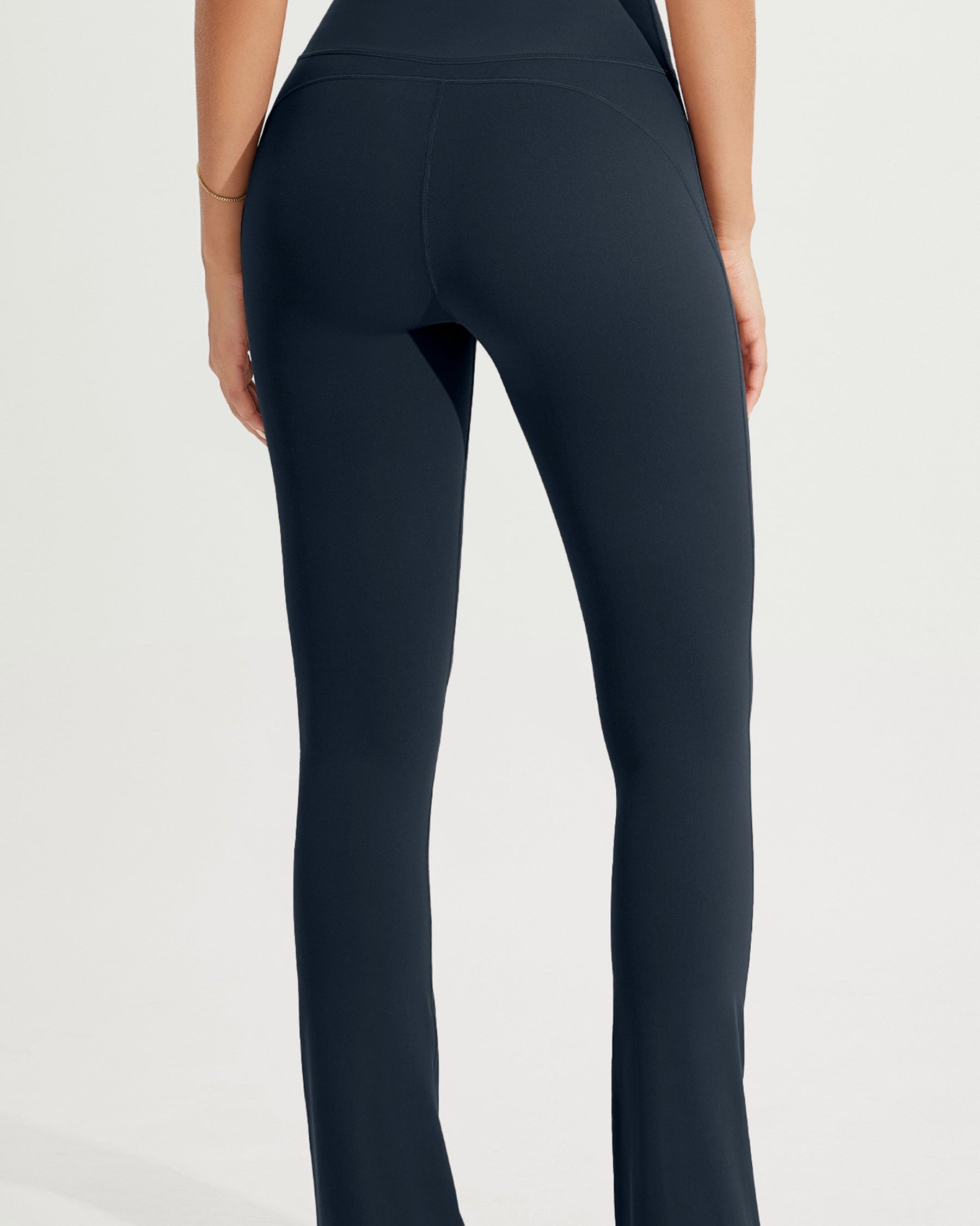 28 High Waist Casual Straight Leg Pants with Back Pocket - ododos