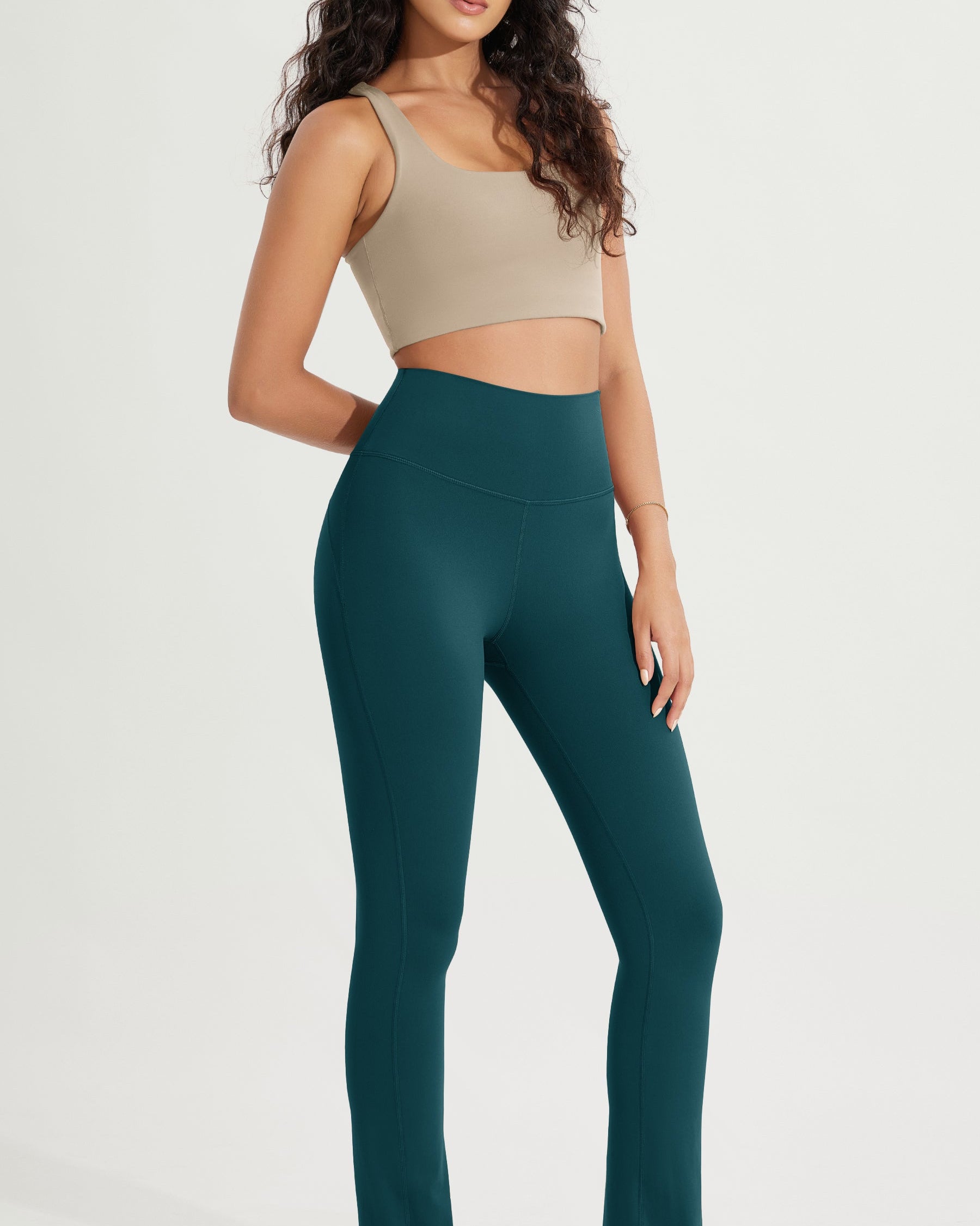 28 High Waist Casual Straight Leg Pants with Back Pocket - ododos