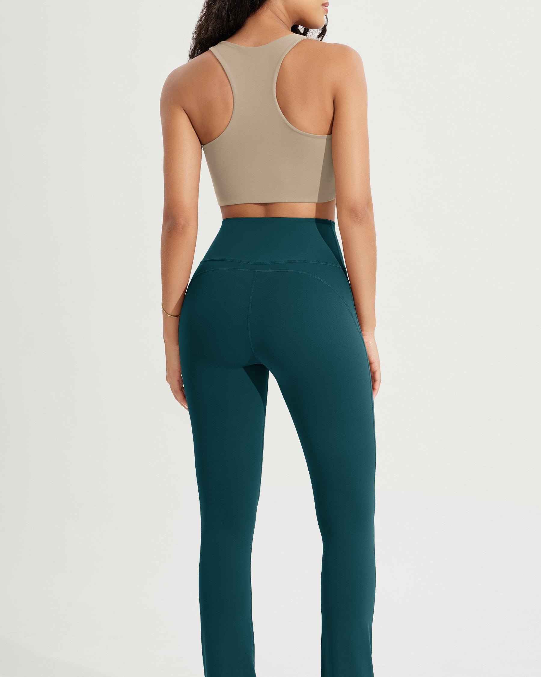 28 High Waist Casual Straight Leg Pants with Back Pocket - ododos