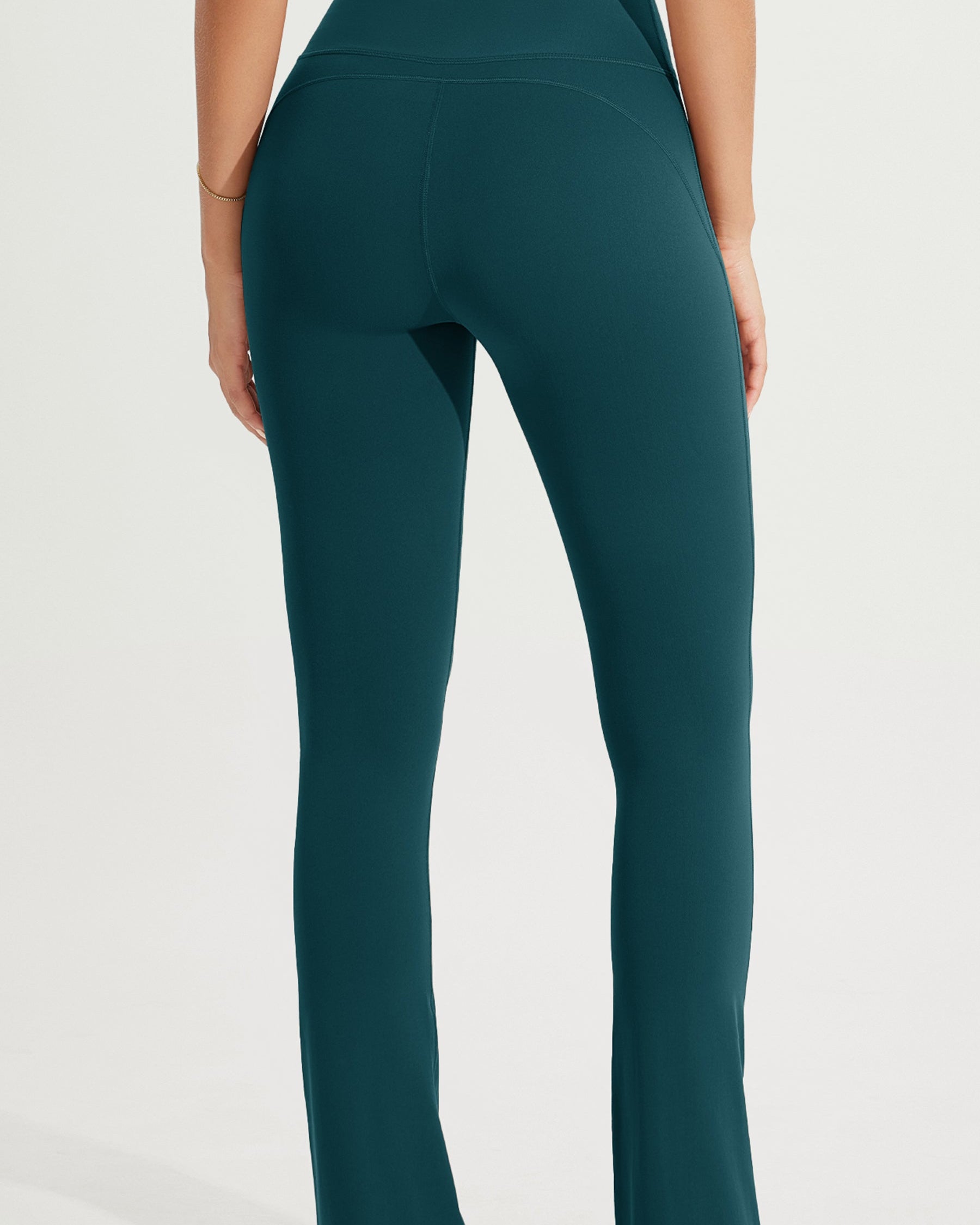 28 High Waist Casual Straight Leg Pants with Back Pocket - ododos