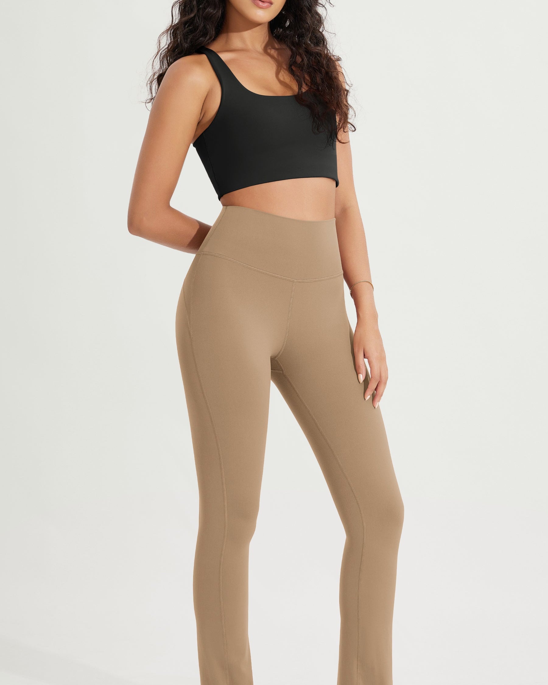 28 High Waist Casual Straight Leg Pants with Back Pocket - ododos