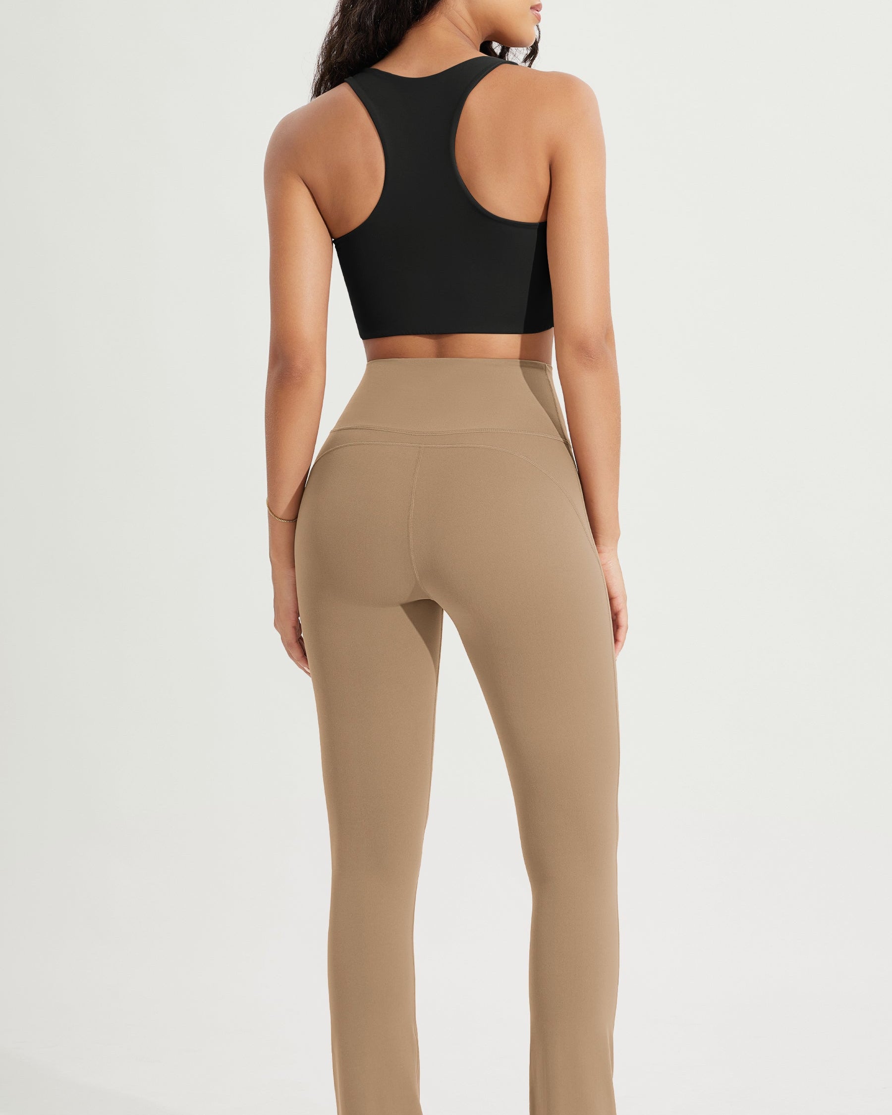 28 High Waist Casual Straight Leg Pants with Back Pocket - ododos